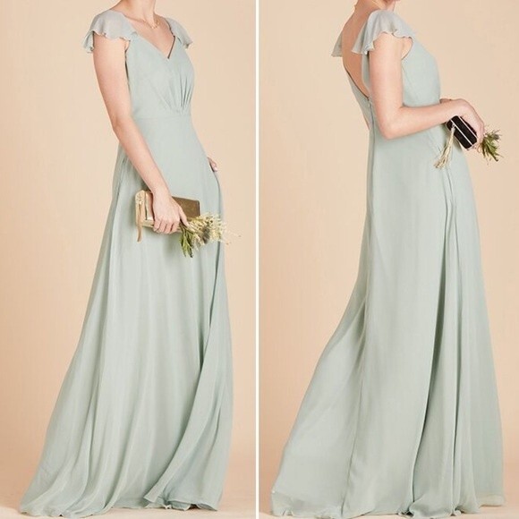 NWT Birdy Grey Kae Dress Sage Green Size Small Maxi Full Length Bridesmaid NEW - Picture 7 of 15